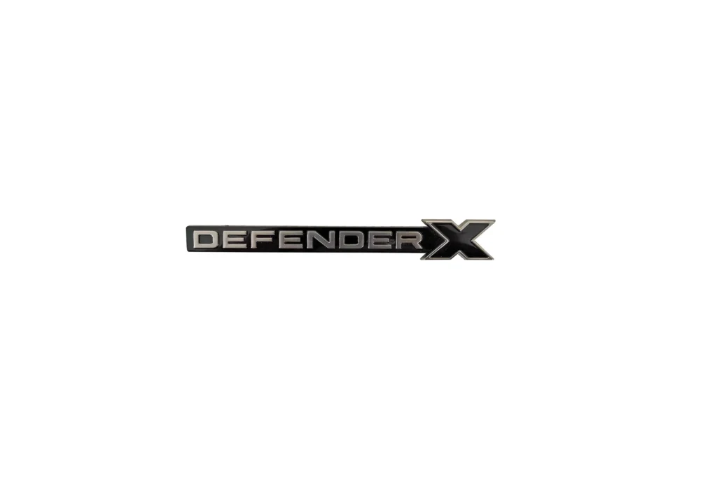 Land Rover Defender X Badge Black & Silver - Dubai Motor Parts